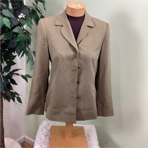 Due per due olive blazer petite collection woman’s size 8 petite